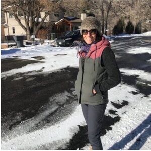 Patagonia Bivy Down Vest Forge Grey Pink Small